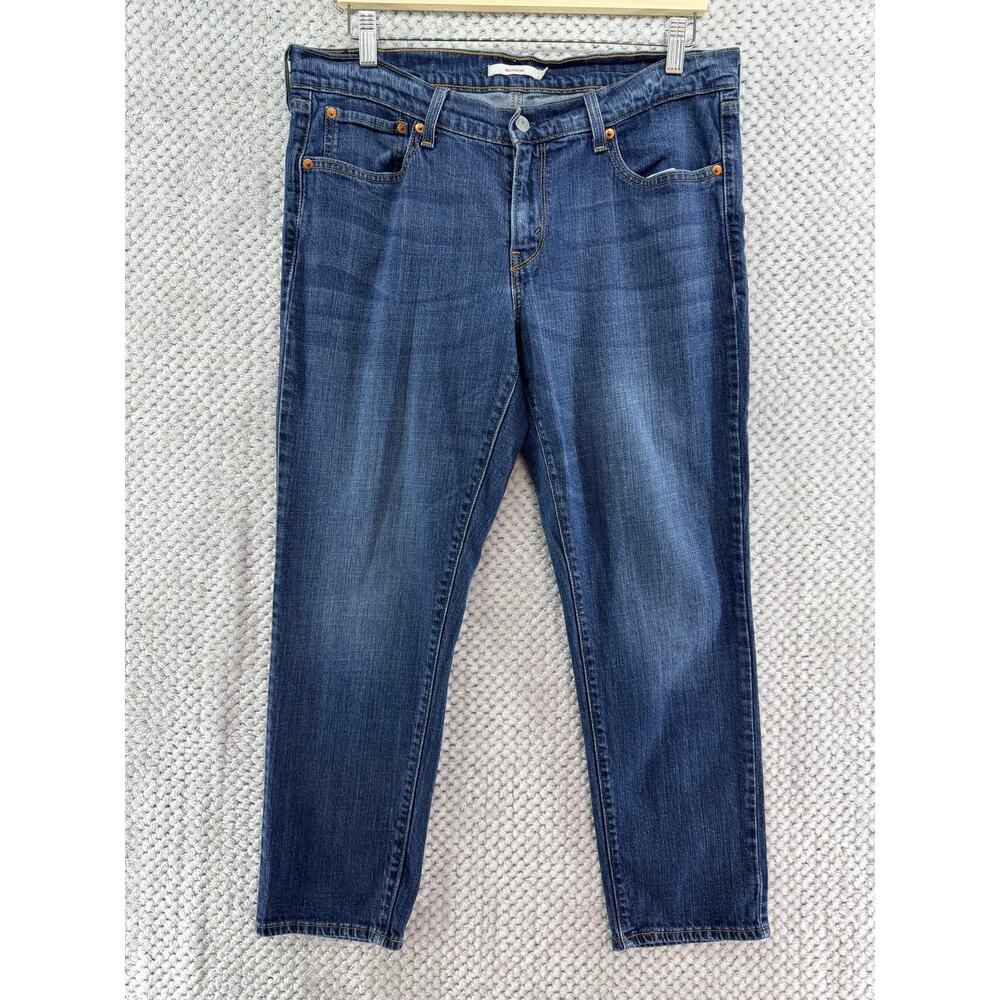Levis Boyfriend Jeans Women 31 Blue Denim Mid Rise 25" Inseam